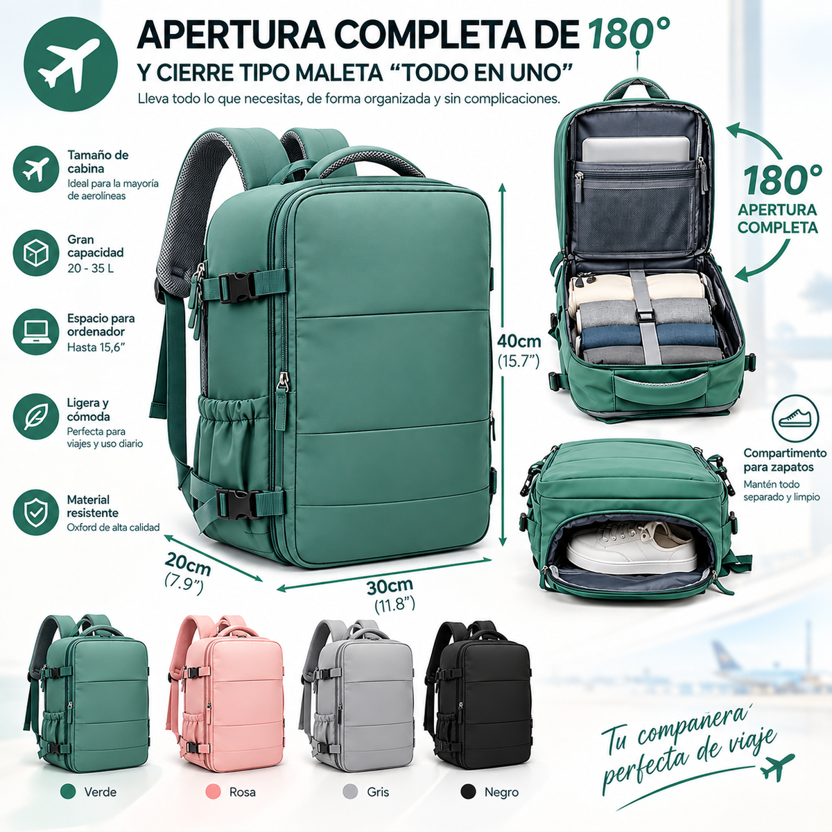 MOCHILA VIAJE CABINA